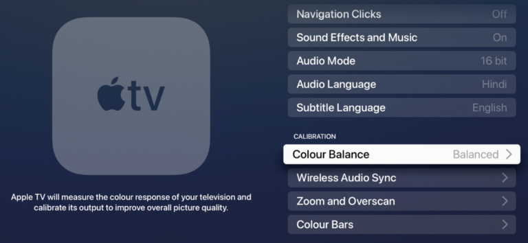Как сбалансировать цвет на выходе Apple TV с помощью iPhone