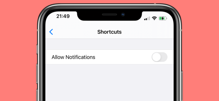 Как отключить уведомления для приложения ярлыков на iPhone