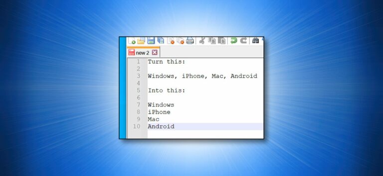 Как заменить любой символ на новые строки в Notepad ++
